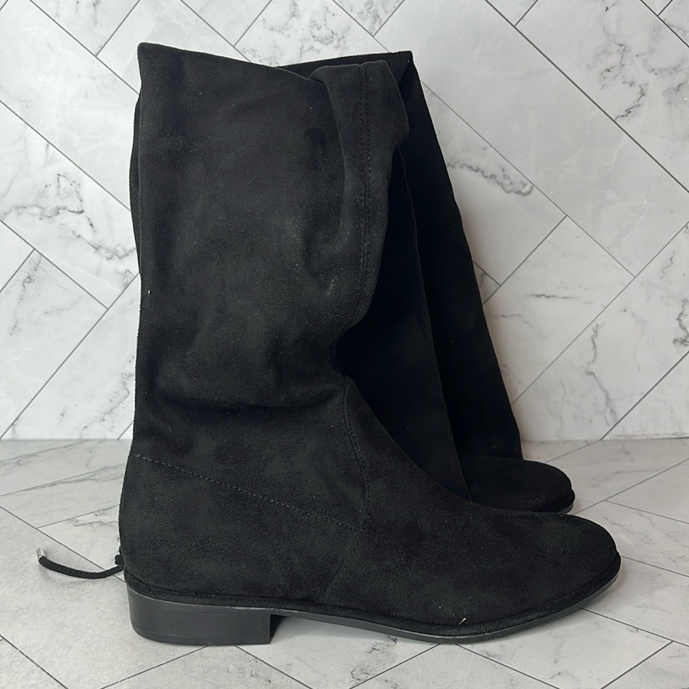 NWT Marc Fisher Womens Humor Black Faux Suede Over-The-Knee Boots Shoe Size 5M - Picture 2 of 10